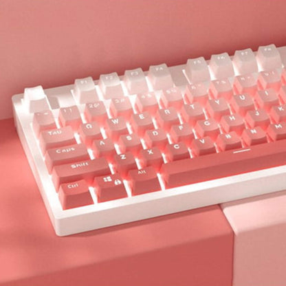 Gradient Pink Translucent Keycaps 104 Keycaps