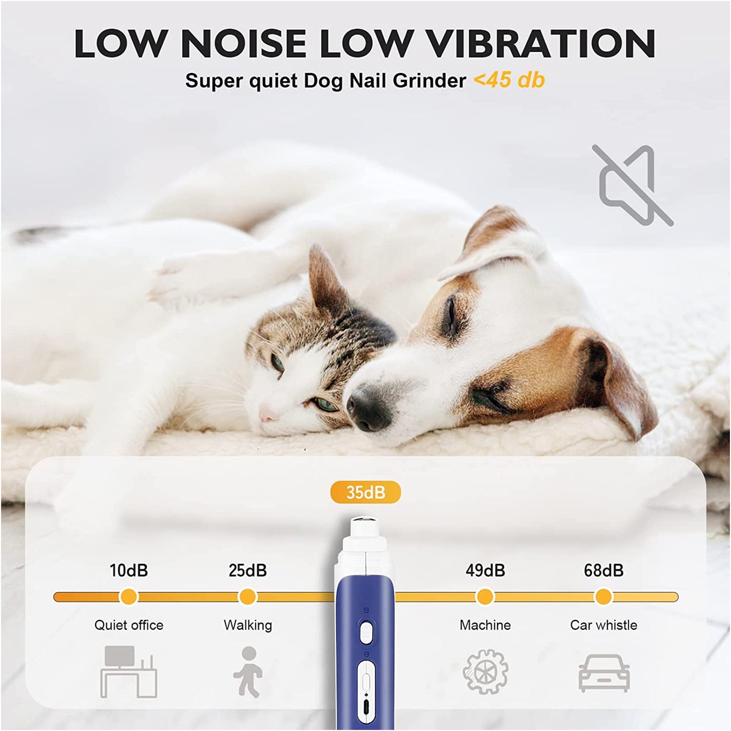 2 in 1 Electric Pet Nail Grinder & Trimmer
