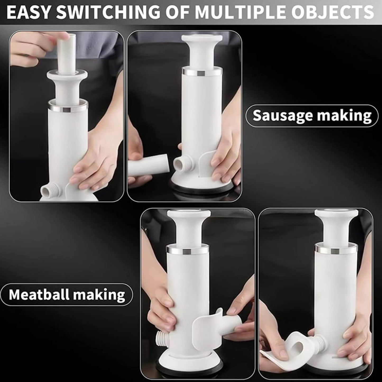 Creative 2 in 1 Sausage Stuffer Meatballs Maker