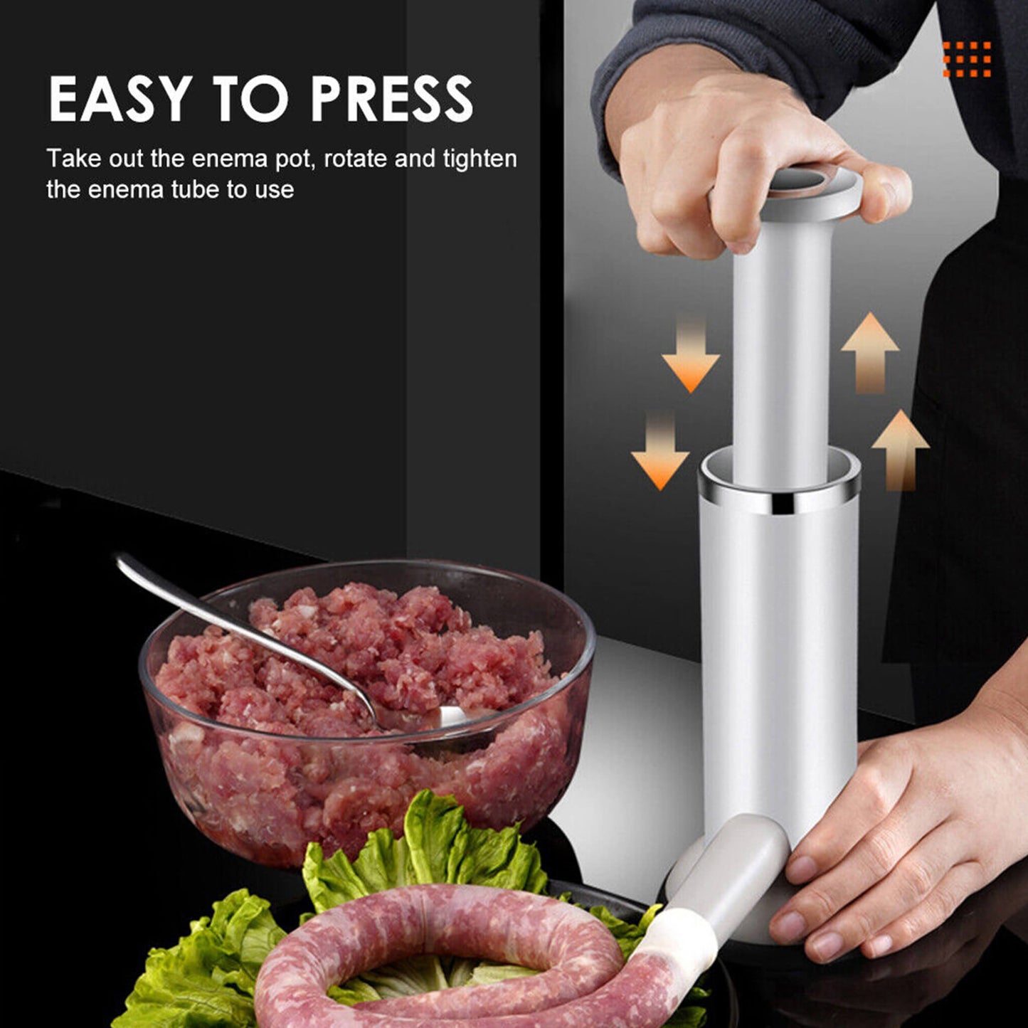 Creative 2 in 1 Sausage Stuffer Meatballs Maker