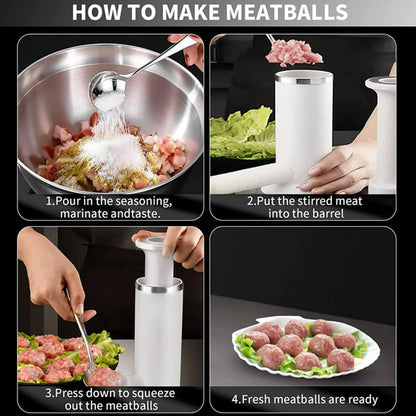 Creative 2 in 1 Sausage Stuffer Meatballs Maker