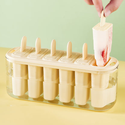 6 Piece Popsicle Molds Set Easy Release With Handle