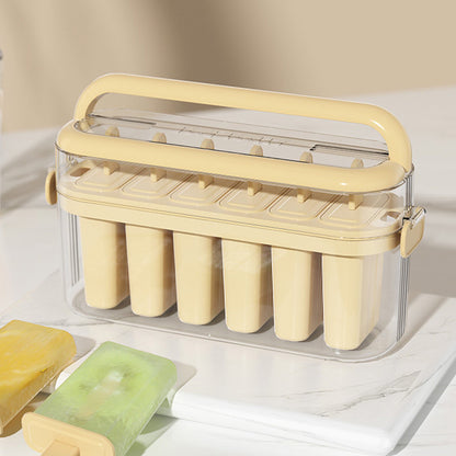 6 Piece Popsicle Molds Set Easy Release With Handle