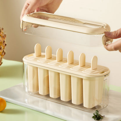 6 Piece Popsicle Molds Set Easy Release With Handle