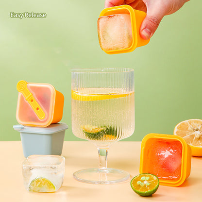 6pcs Silicone Ice Cubes Tray with Lid