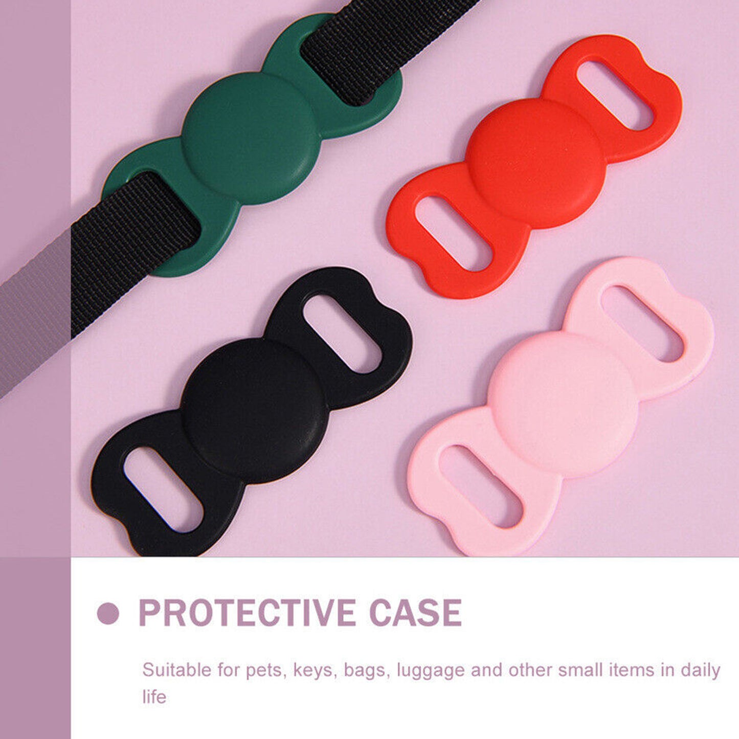 Airtag Holder for Dog Collar Silicone Protective Case