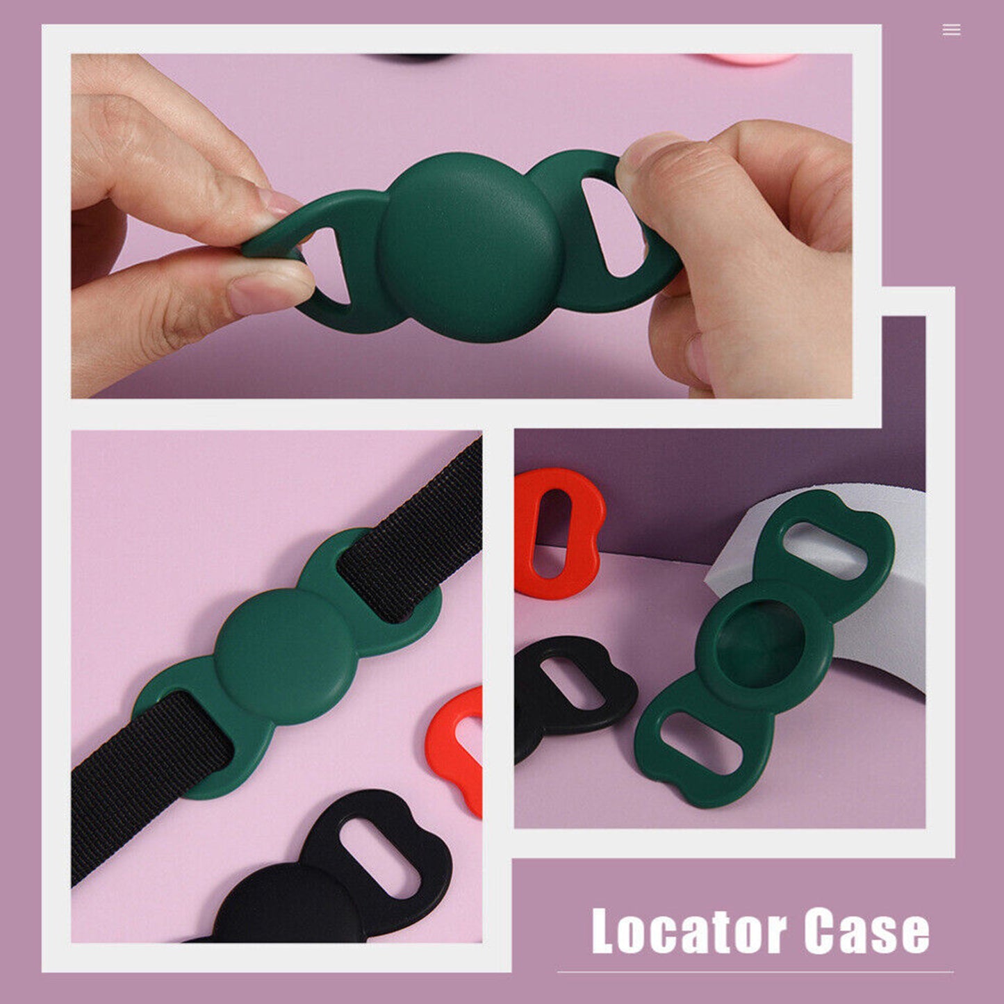 Airtag Holder for Dog Collar Silicone Protective Case