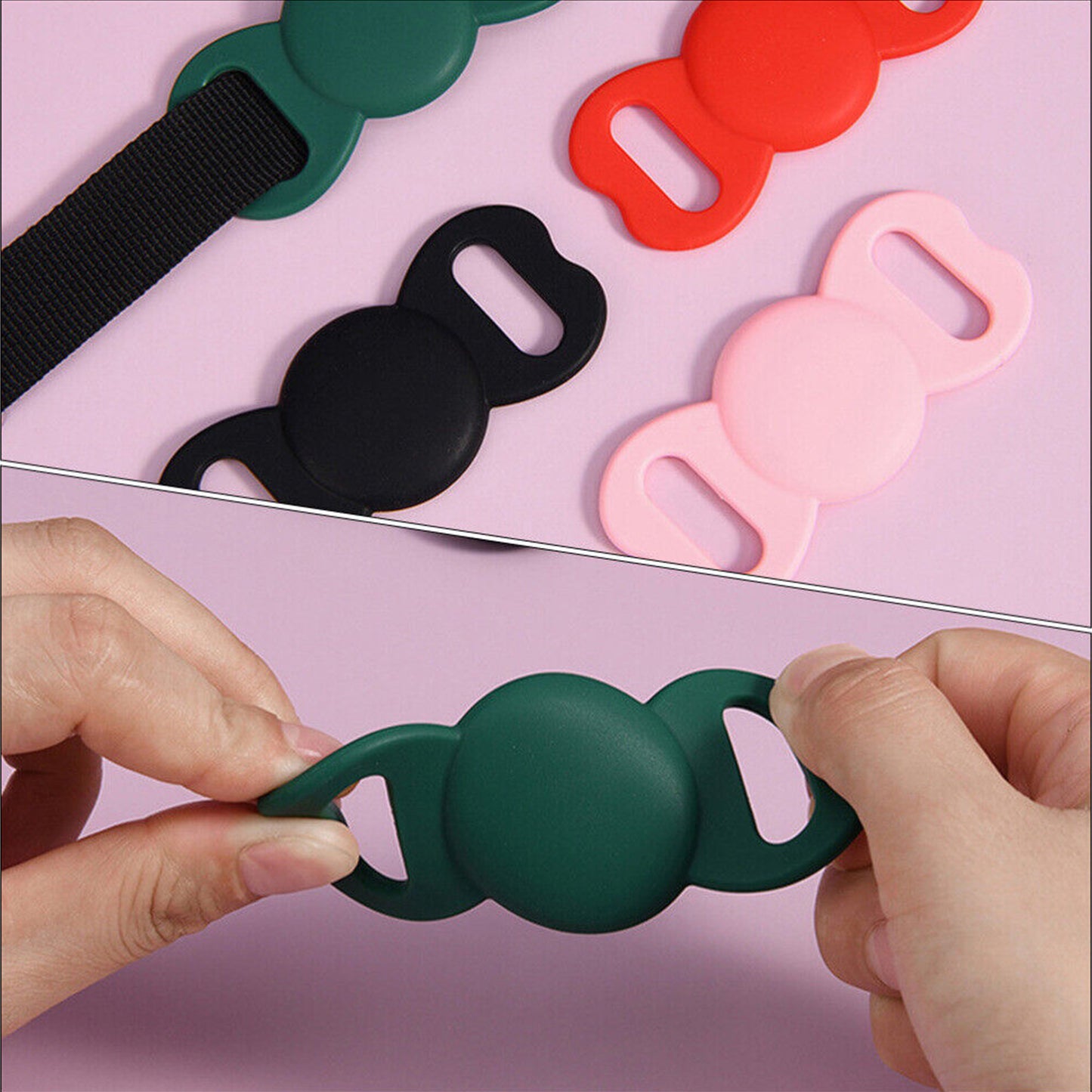 Airtag Holder for Dog Collar Silicone Protective Case