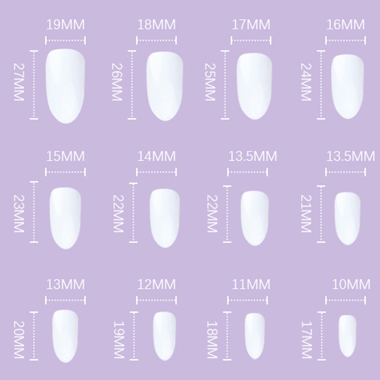 Stylish White Flame Long Almond Press-On Nails