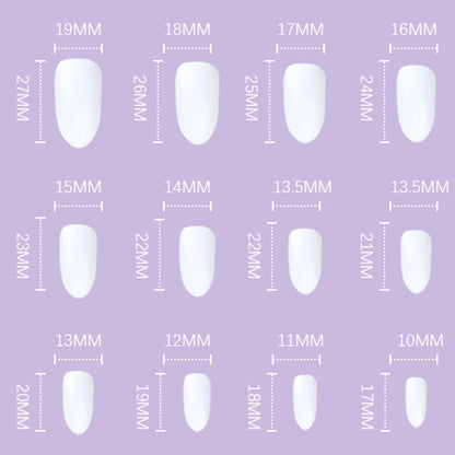 Stylish White Flame Long Almond Press-On Nails