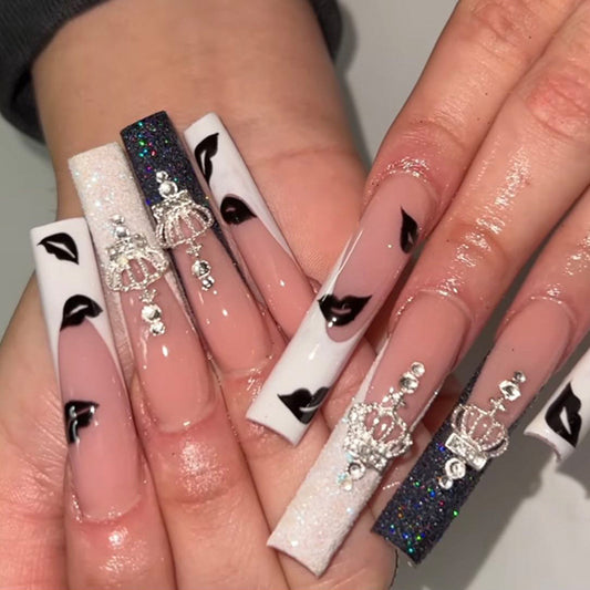 Ballerina Long Coffin Press-on Nails