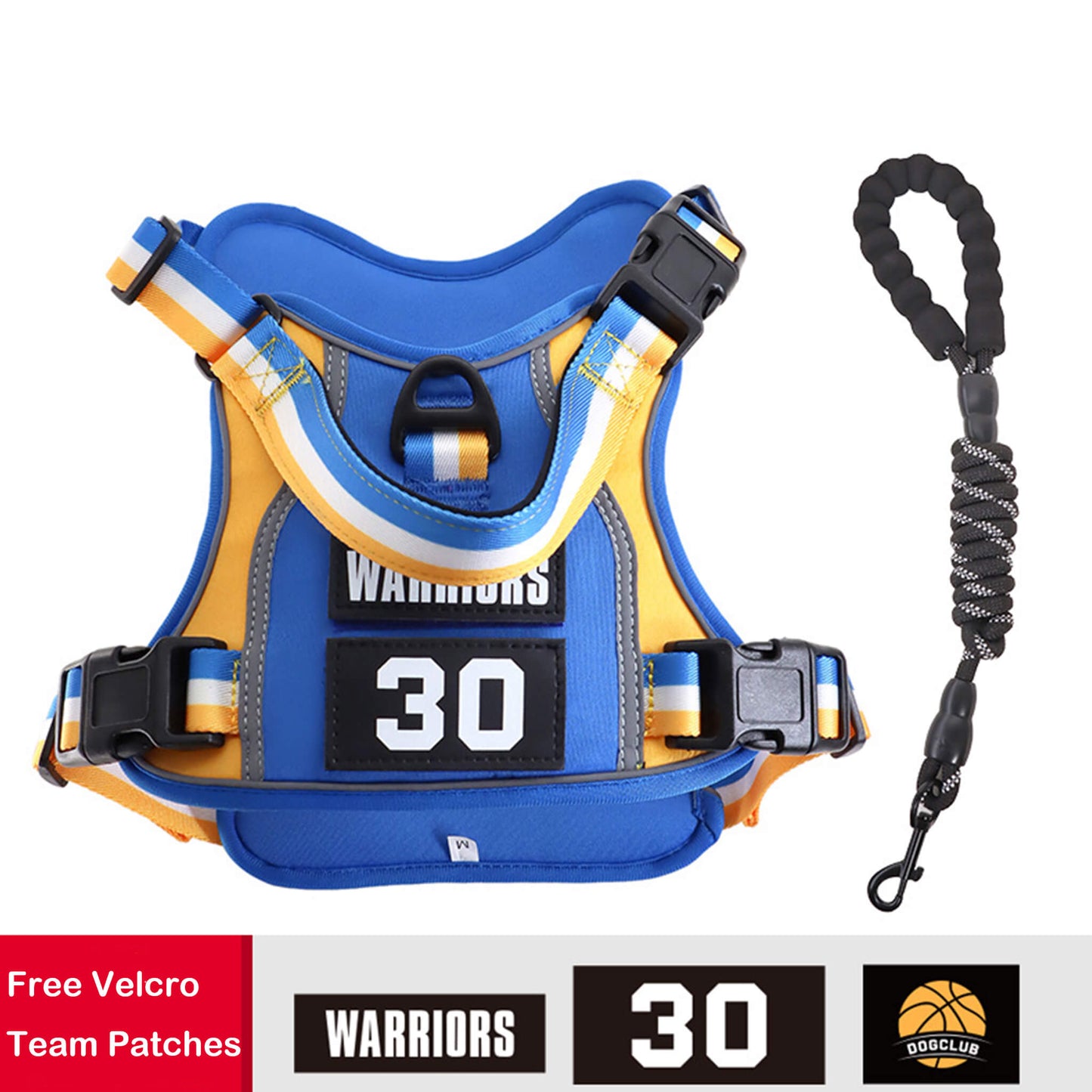 Sporty Basketball Style Dog Harness and Leash Set