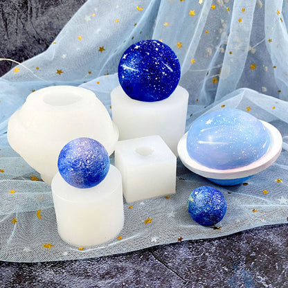 Cartoon Space Series 3D Candle Resin Mold