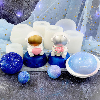 Cartoon Space Series 3D Candle Resin Mold