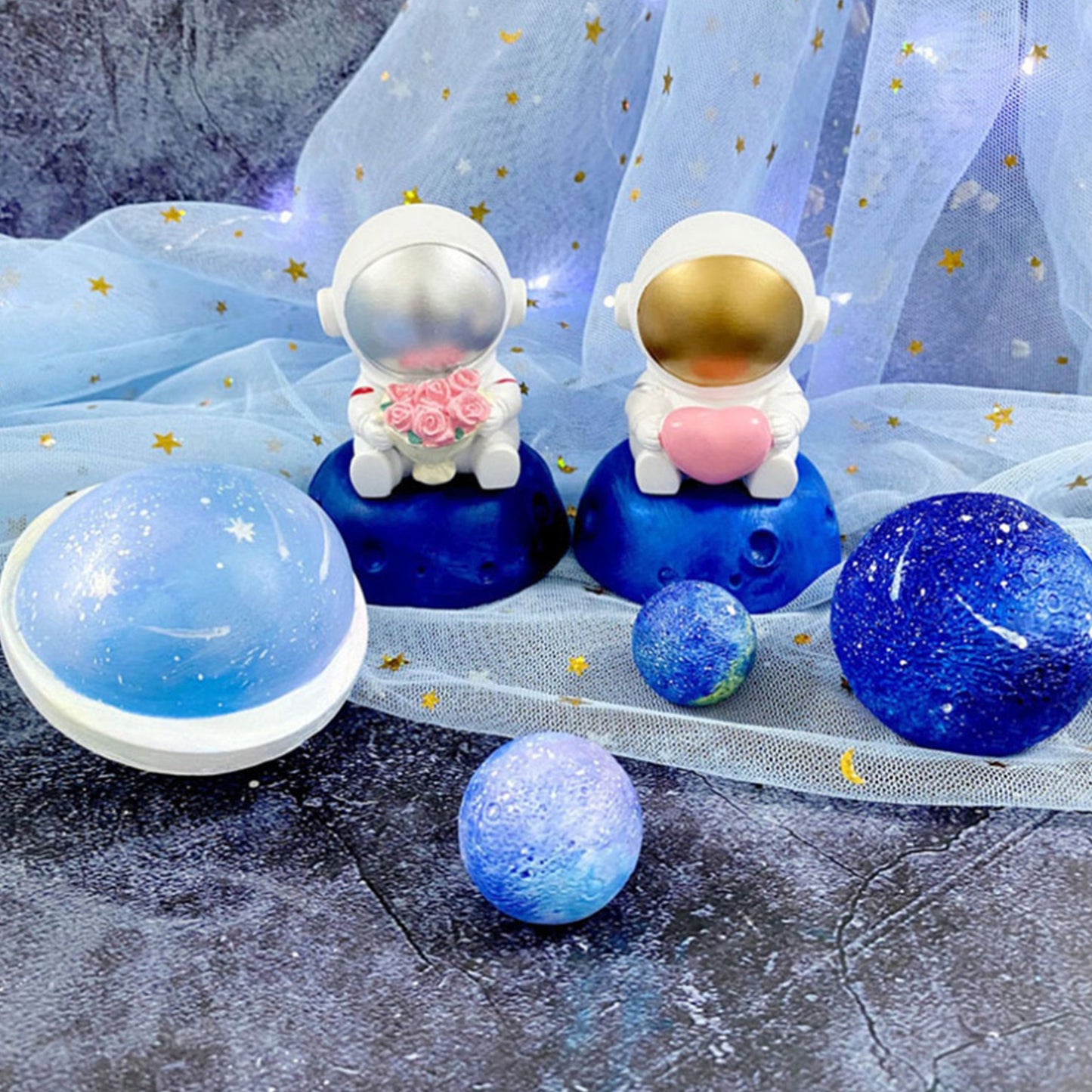 Cartoon Space Series 3D Candle Resin Mold