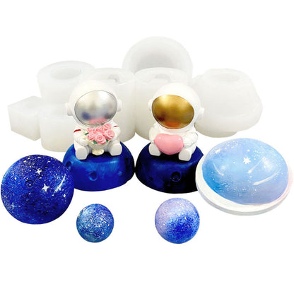 Cartoon Space Series 3D Candle Resin Mold