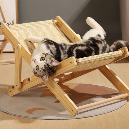 Adjustable Recliner Cat Hammock Sisal Bed