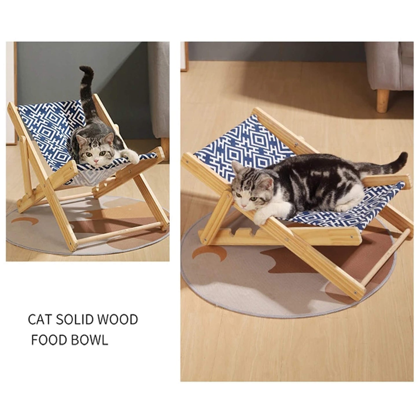 Adjustable Recliner Cat Hammock Sisal Bed