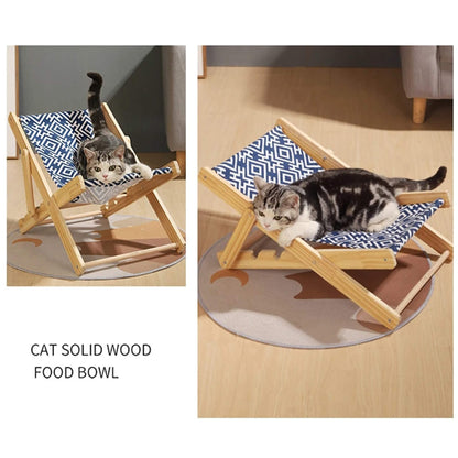 Adjustable Recliner Cat Hammock Sisal Bed