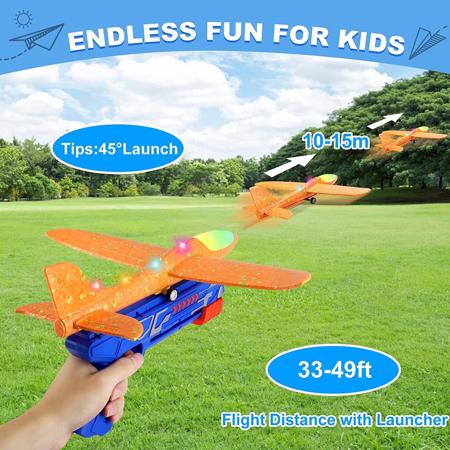 Catapult Airplane Launcher Toy Bubble Gun