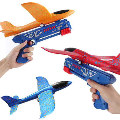 Catapult Airplane Launcher Toy Bubble Gun