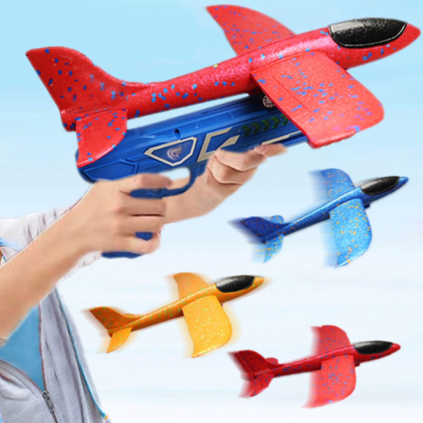 Catapult Airplane Launcher Toy Bubble Gun