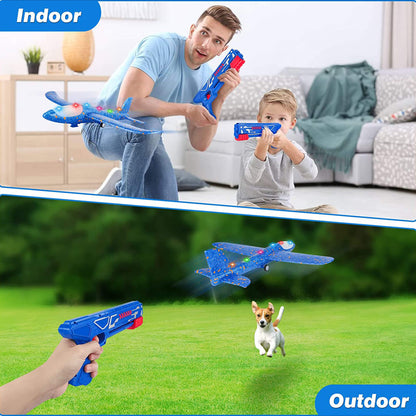 Catapult Airplane Launcher Toy Bubble Gun