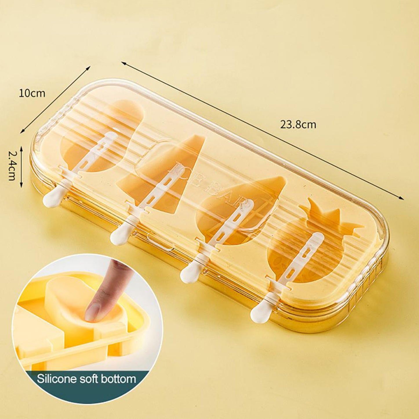 Creative Fruit & Square Shaped Popsicle Silicone Mold