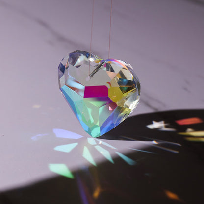 Crystal Heart Suncatcher Prism Crafts Rainbow Maker