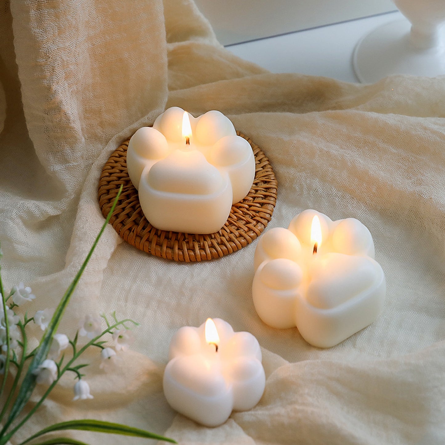 Cute Cat Paw Scented Candles