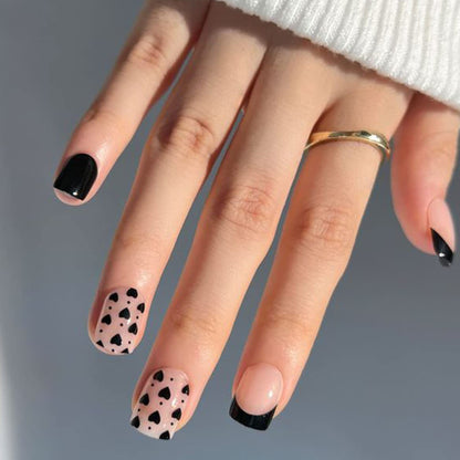 Cute Mini Hearts Short Square Press-on Nails