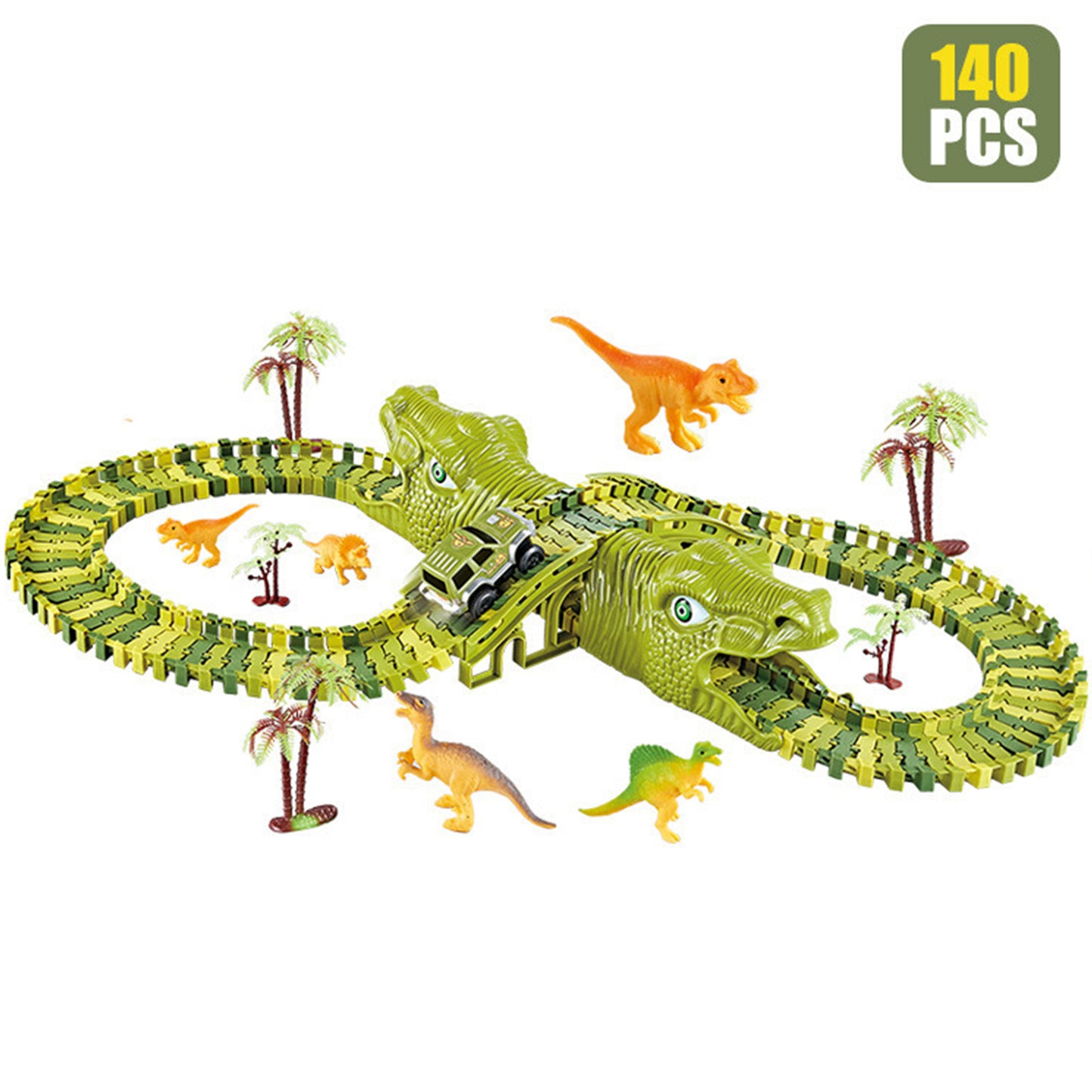 Dinosaur Track Toys Magic Twisting Race Car Track