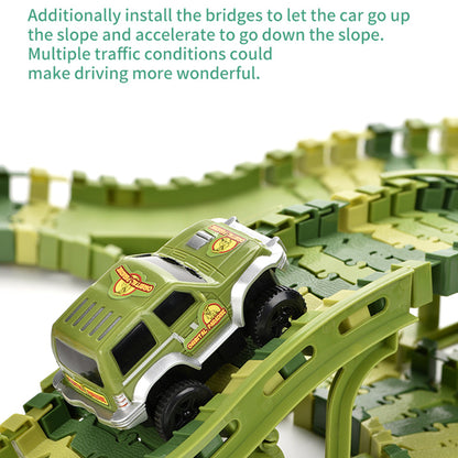 Dinosaur Track Toys Magic Twisting Race Car Track