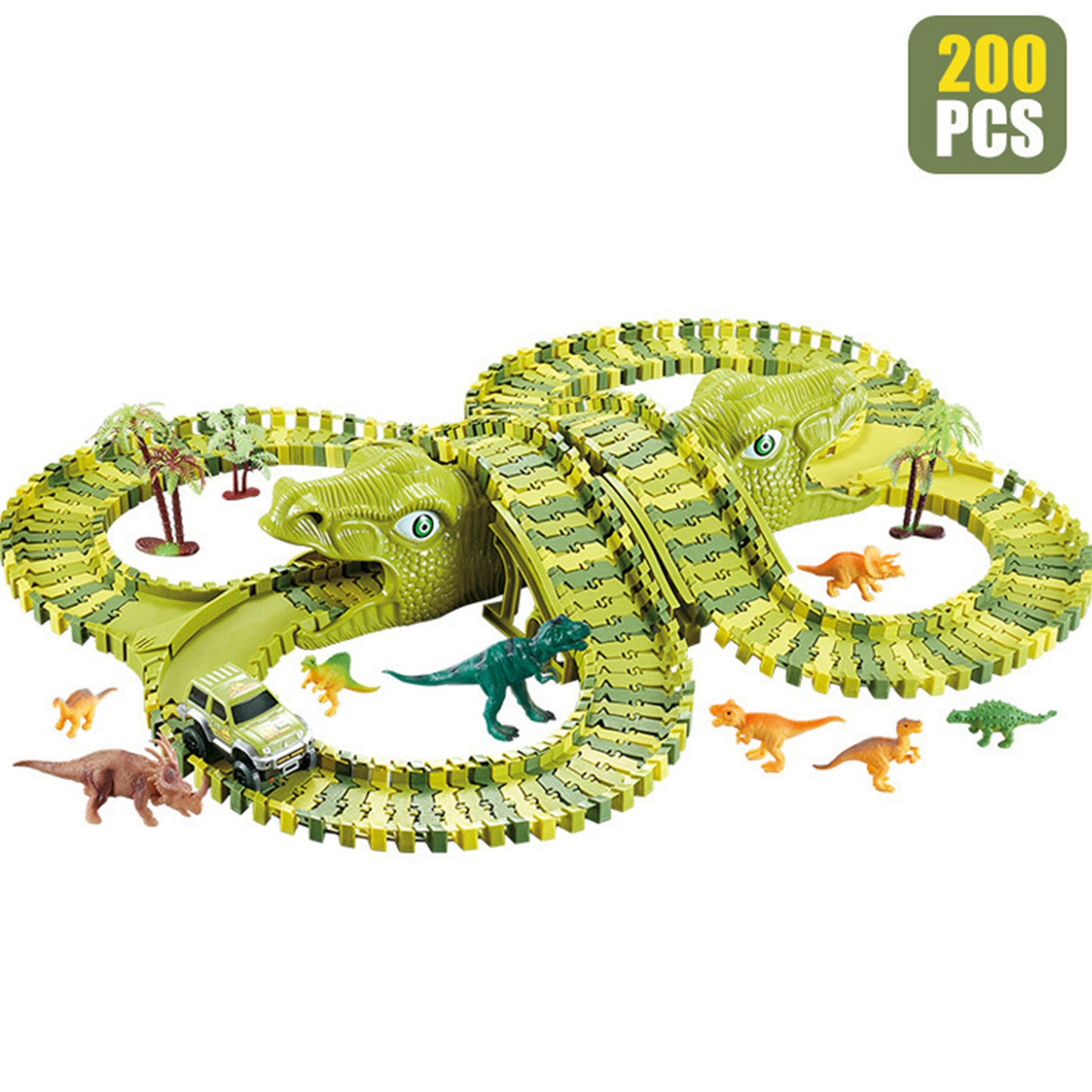 Dinosaur Track Toys Magic Twisting Race Car Track