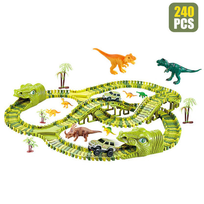 Dinosaur Track Toys Magic Twisting Race Car Track