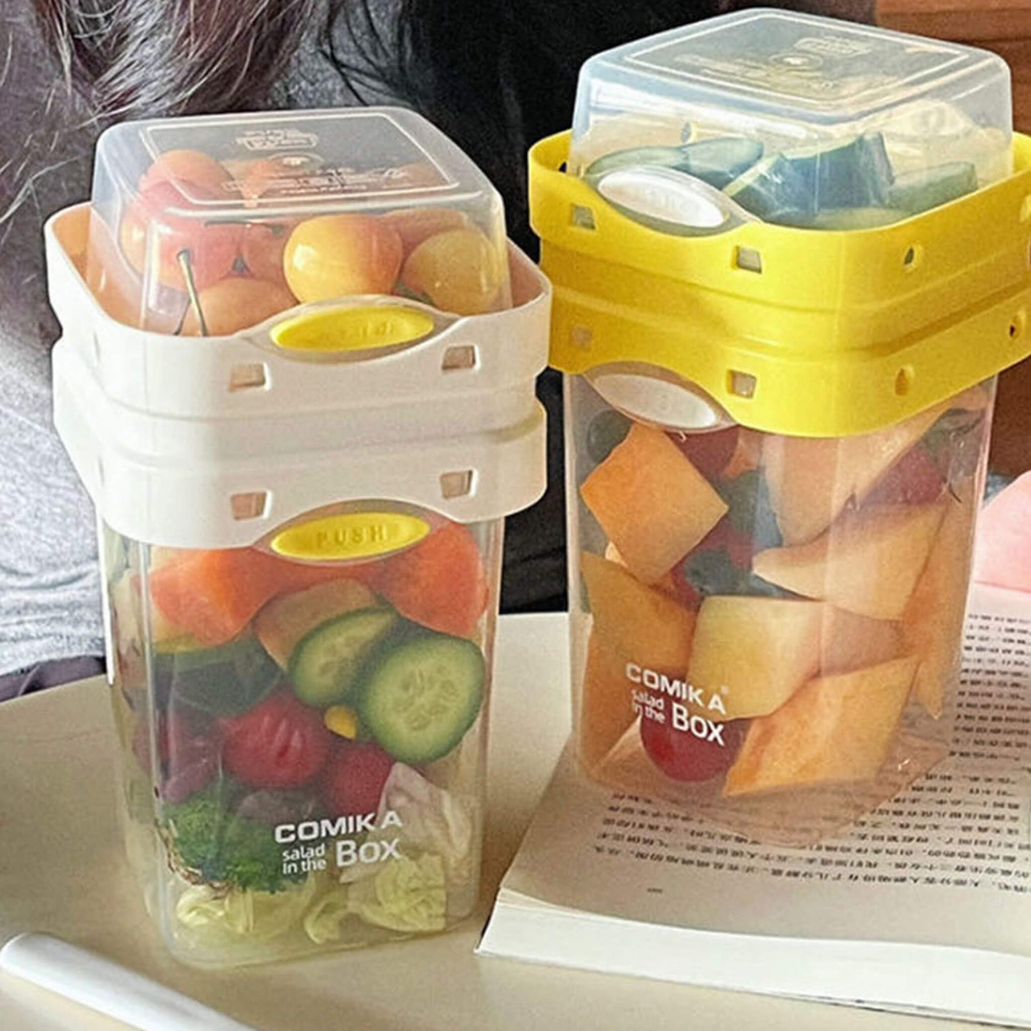 Portable Salad Cup Lunch Box Yogurt Oatmeal