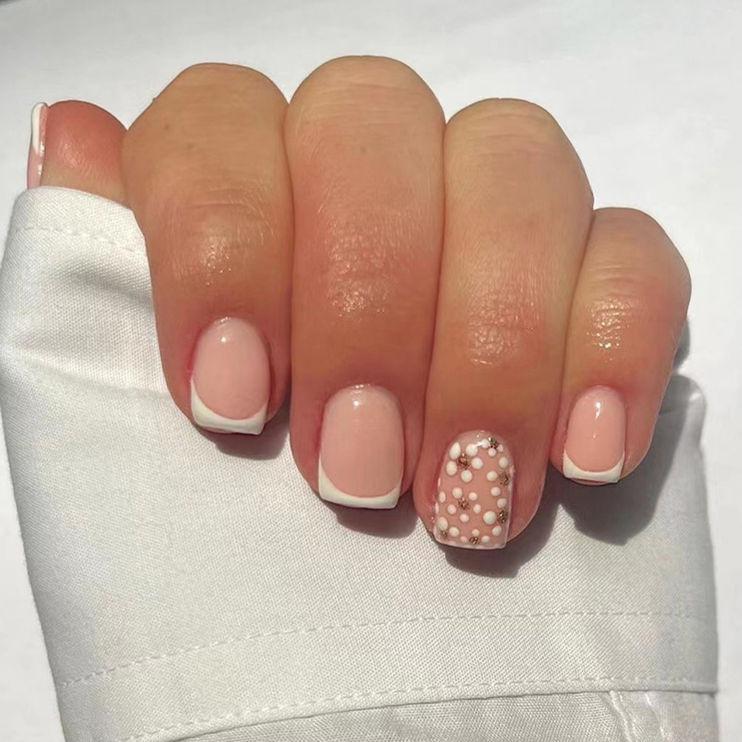 Floral Bliss Short Square Press-on Nails