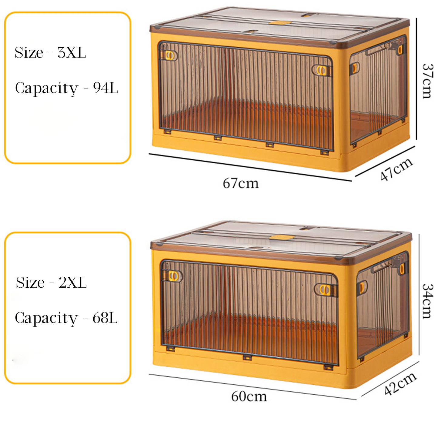 Foldable Stackable Transparent Storage Box