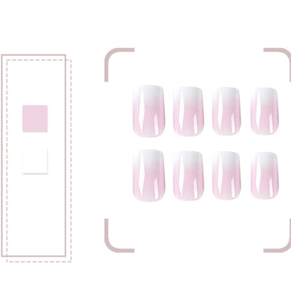 French-Style Medium Square Press-On Nails