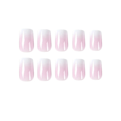 French-Style Medium Square Press-On Nails