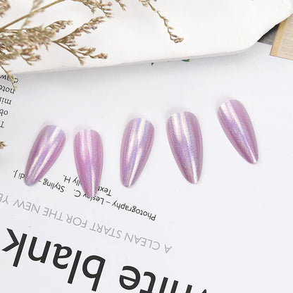 Glittering Medium Almond Press-on Nails