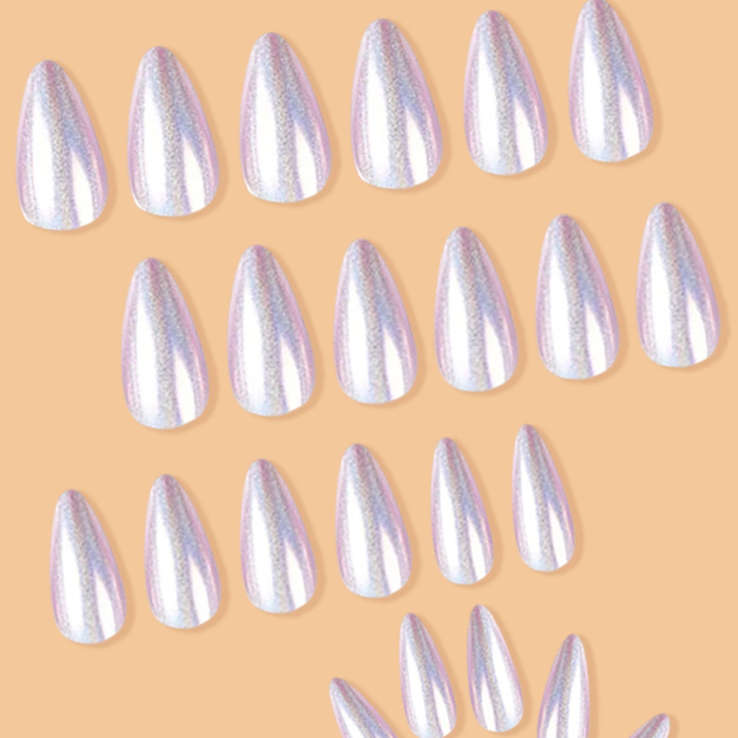 Glittering Medium Almond Press-on Nails