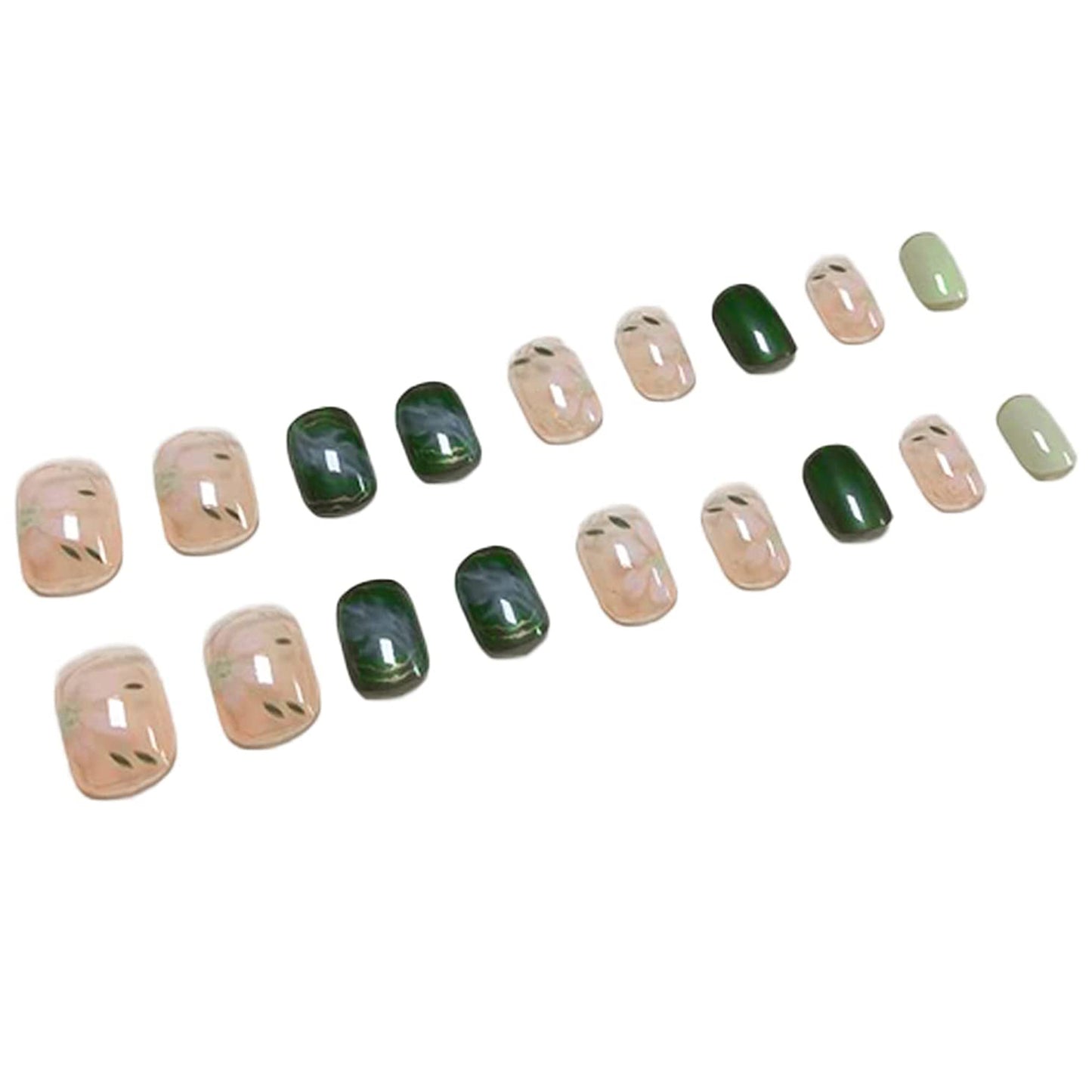 Glossy Short Square Press-on Nails