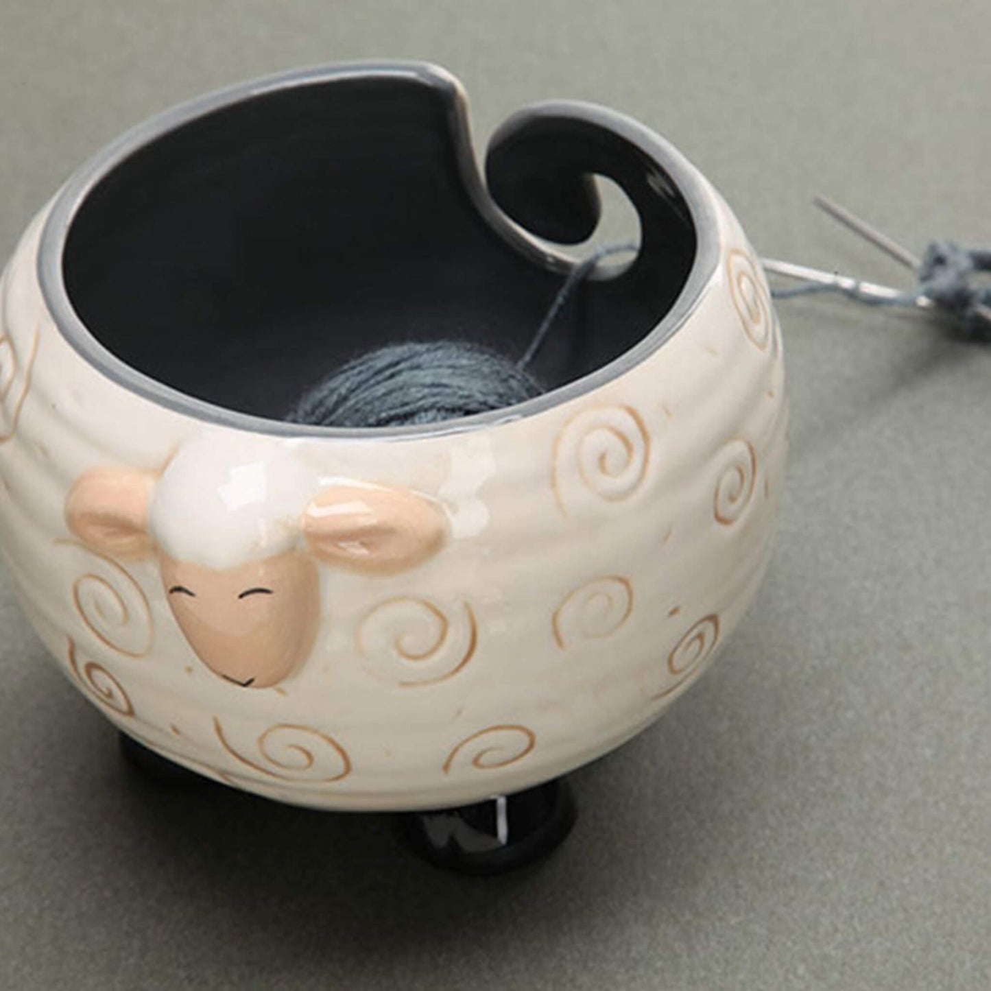 Little Lamb Ceramic Yarn Ball Storage Bowl