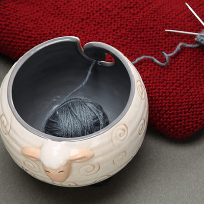 Little Lamb Ceramic Yarn Ball Storage Bowl