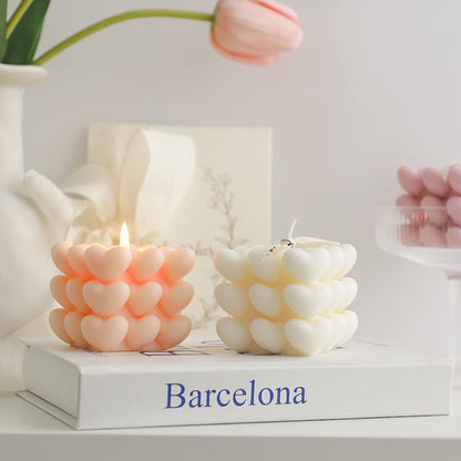 Maccaron Heart Cube Scented Candle