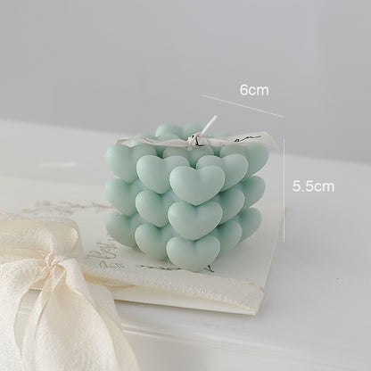 Maccaron Heart Cube Scented Candle