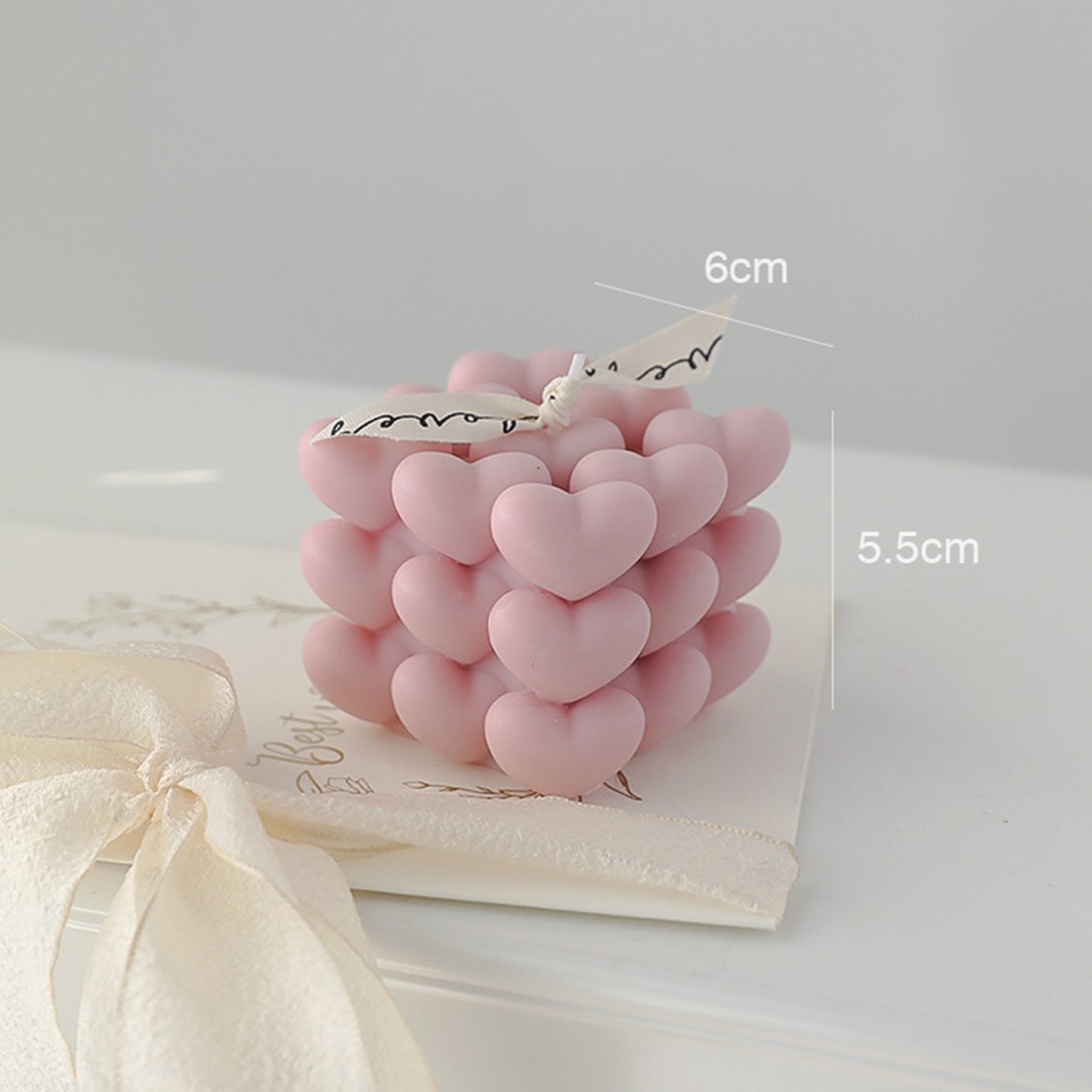 Maccaron Heart Cube Scented Candle