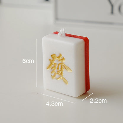 Novelty Mahjong Shape Scented Candle