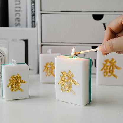 Novelty Mahjong Shape Scented Candle